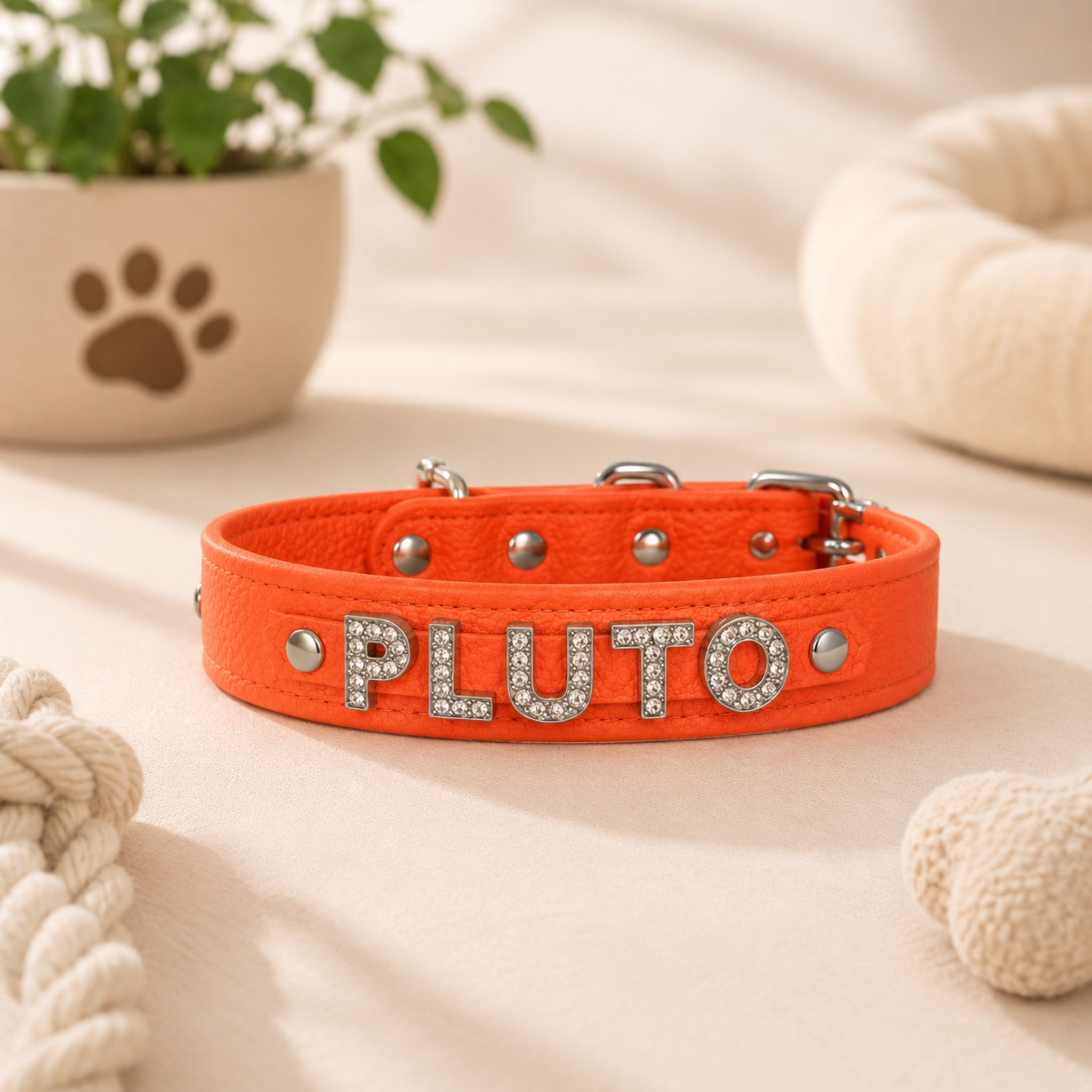 Collare Personalizzato in Ecopelle per Animali